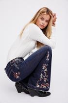 Driftwood Farrah Embroidered Flare Jeans At Free People Denim